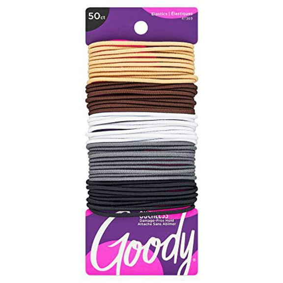Goody Ouchless Braided Elastics, Value Pack 50 ea