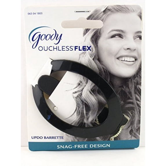Updo Barette Goody Ouchless Comfort Flex Updo Hair Barrette (Black) - Walmart.com