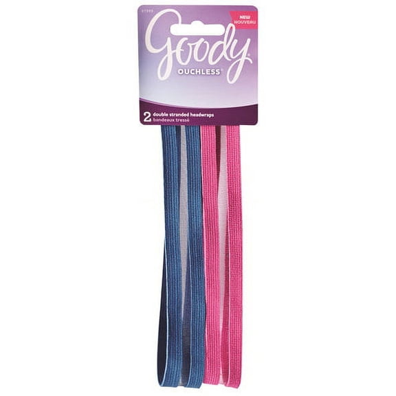 Goody Ouchless Double Stranded Headwraps 2 count