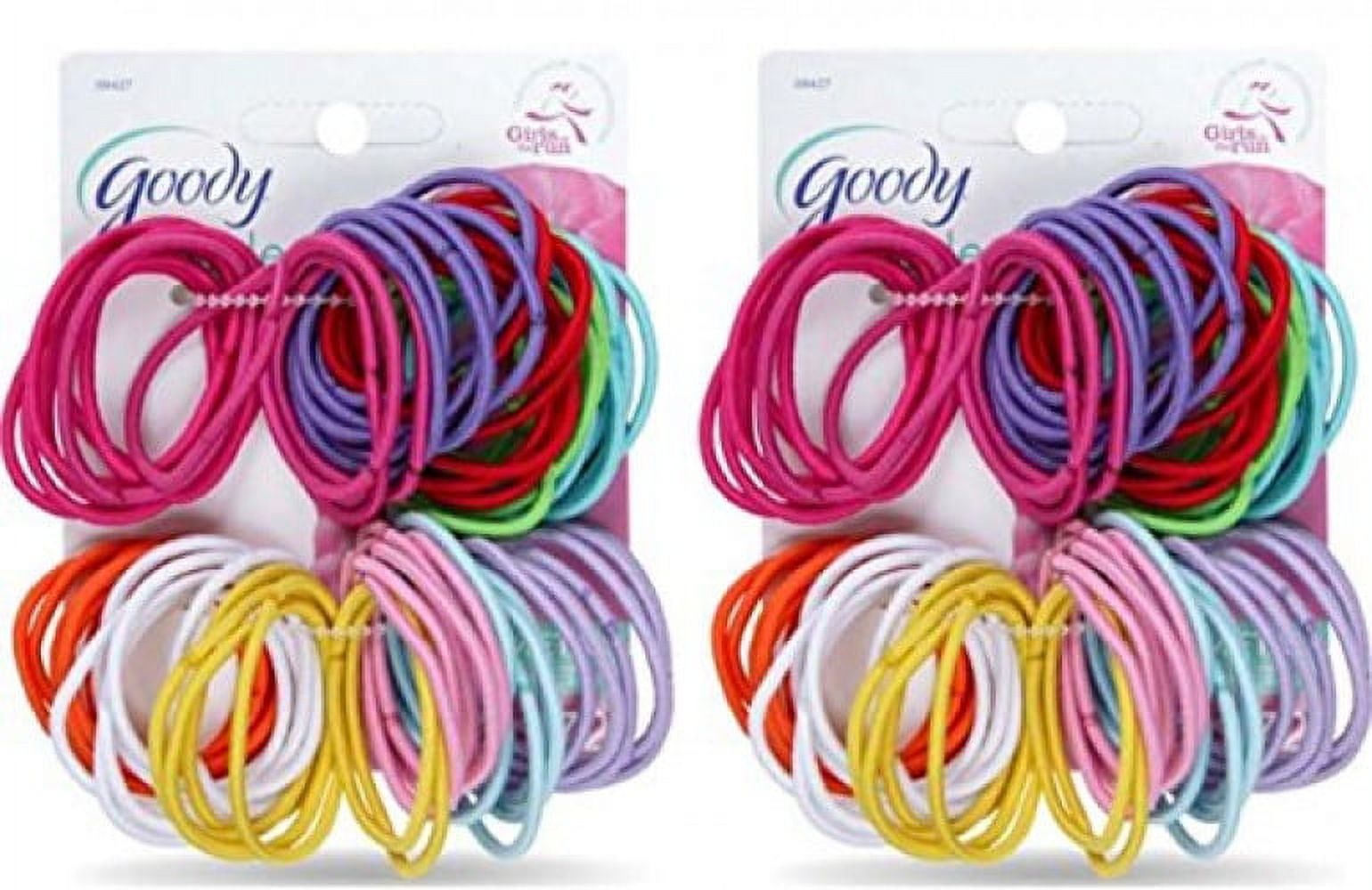 Goody Ouchless Elastic Ponytail Holders Gentle, No Metal #09427 (Colors Vary) [2 Pack of 72]
