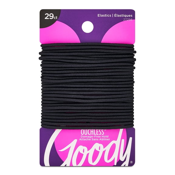 Goody Ouchless Elastics Black, 29 count