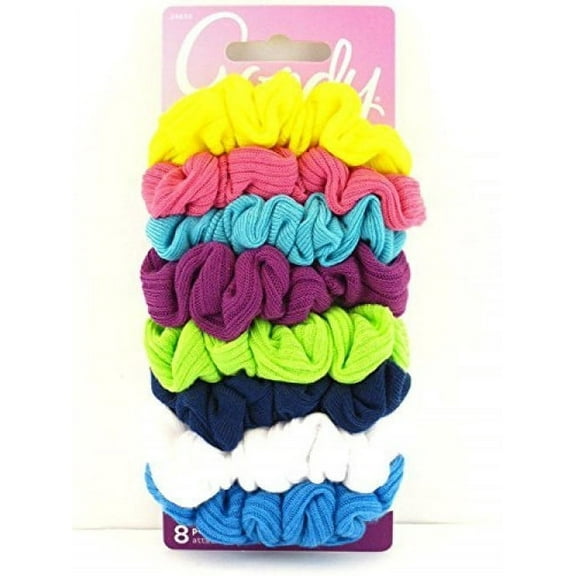 Goody Ouchless Hair Scrunchie Jersey Variety - 8 Pcs. (Colors May Vary)