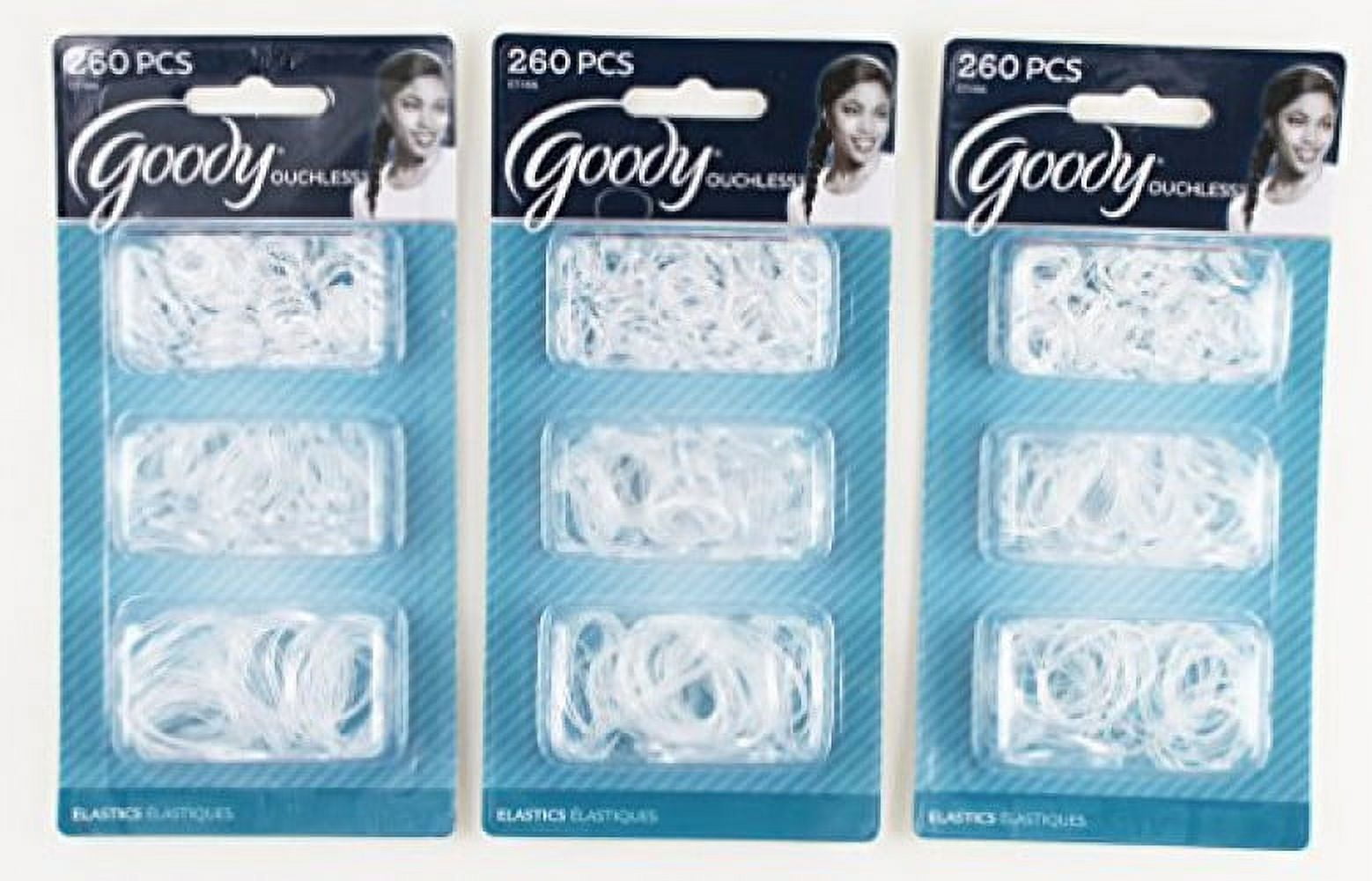 Goody Ouchless Latex Elastics 260 Count Value Pack (Pack of 3)