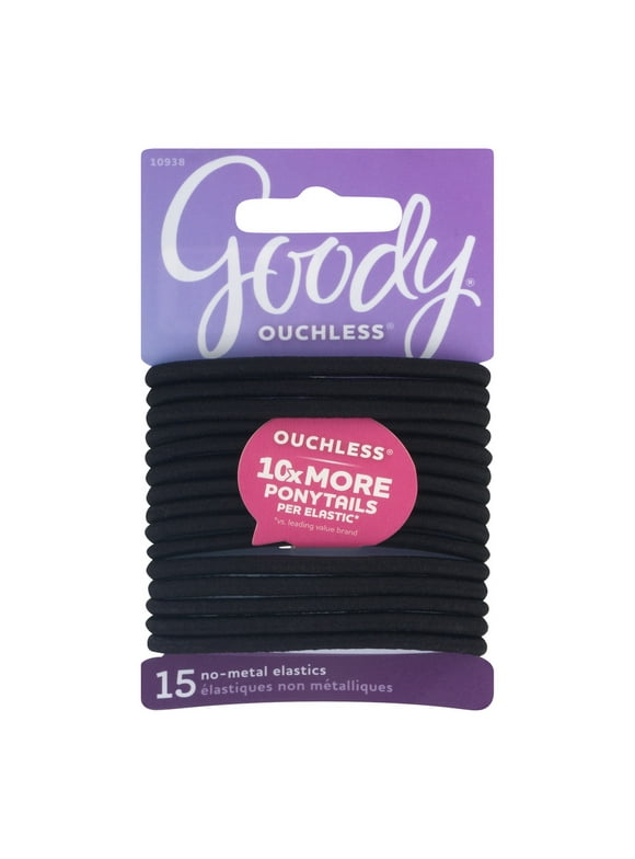 Goody Ouchless No Metal Elastics, Little Black Dress, 15 count