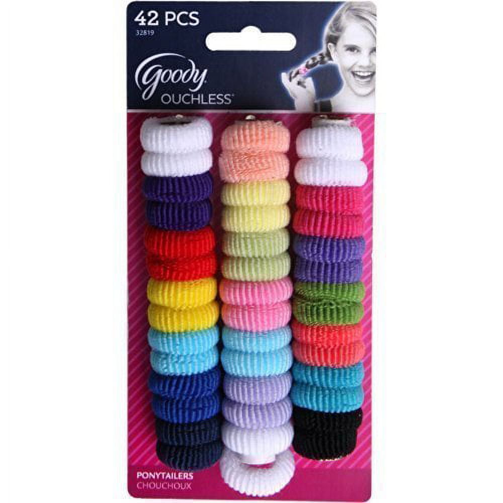 Goody Ouchless Ponytailer, Tiny Terry, 42 Count (4-Pack)