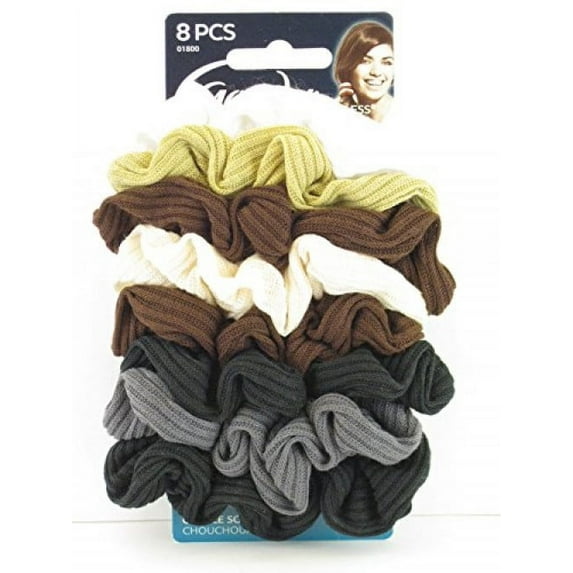 Goody Ouchless Ribbed Hair Scrunchies - 8 Pcs.