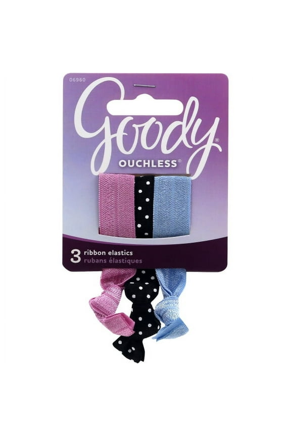 Ouchless Ribbon Elastics - 3 CT