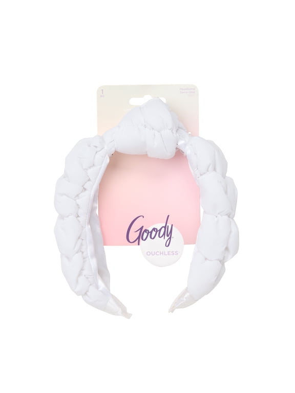 Luxe Puffer Ouchless No-Snag Puffer Headband Winter White 1 Count