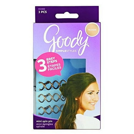 Goody Simple Styles Mini Spin Pins, 3 count