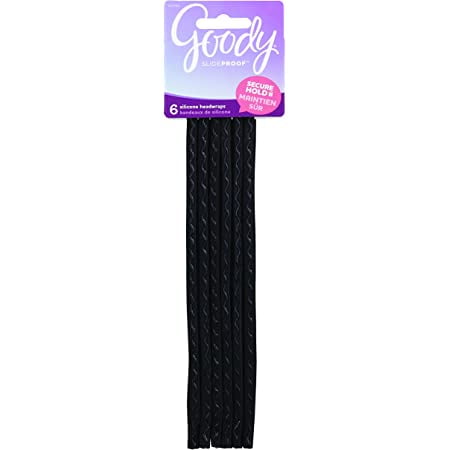 Goody Slide-Proof Headbands Black 6 count - Walmart.com