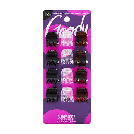 Goody Classic Mini Claw Clips, Slide-Proof Grip, All Hair Types, Assorted Colors, 12 Ct price history and forecast - Goody 3000138
