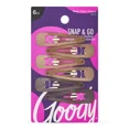 thumbnail image 1 of Goody Snap Hair Clips 6 Count Brunette Contour Styling Accessories, 1 of 4