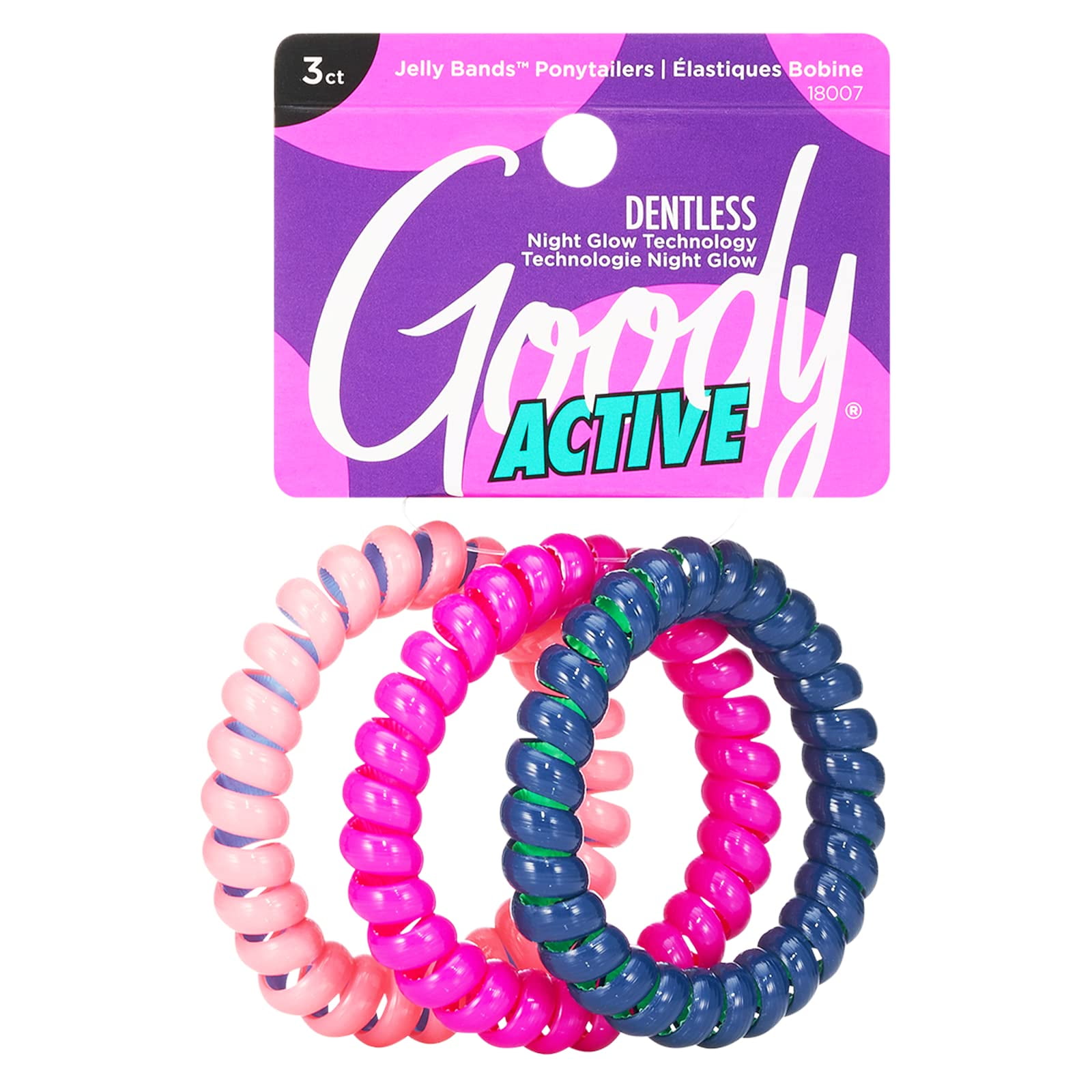 Goody Sports Galaxy Hair Coils - 3 Count, Assorted - Dentless Jelly ...