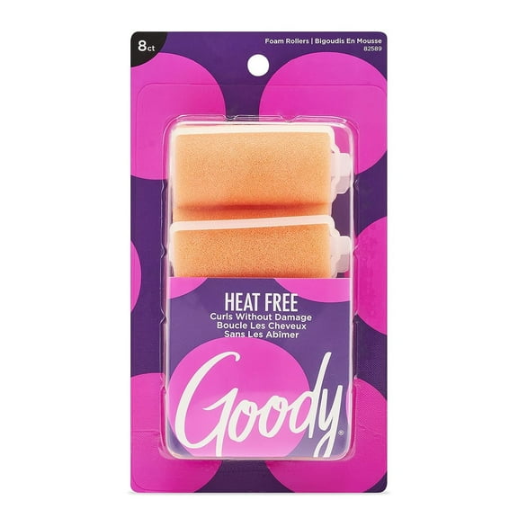 Goody Styling Essentials Roller Foam, Large Pink, 8 Count- ASSORTED COLORS