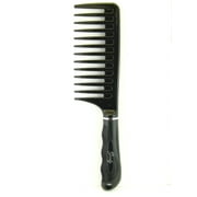Goody Total Texture Plastic Handle 10" Curly All Purpose Hair Comb, Black
