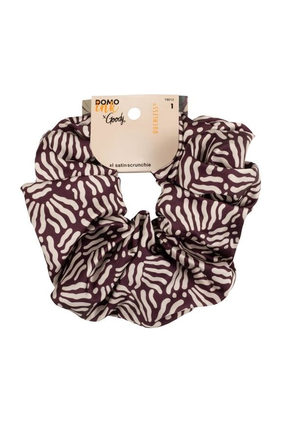 Tru X DomoINK Overnight XL Hair Scrunchie, Printed Satin Hair Tie Prevents Frizz, 1 Ct