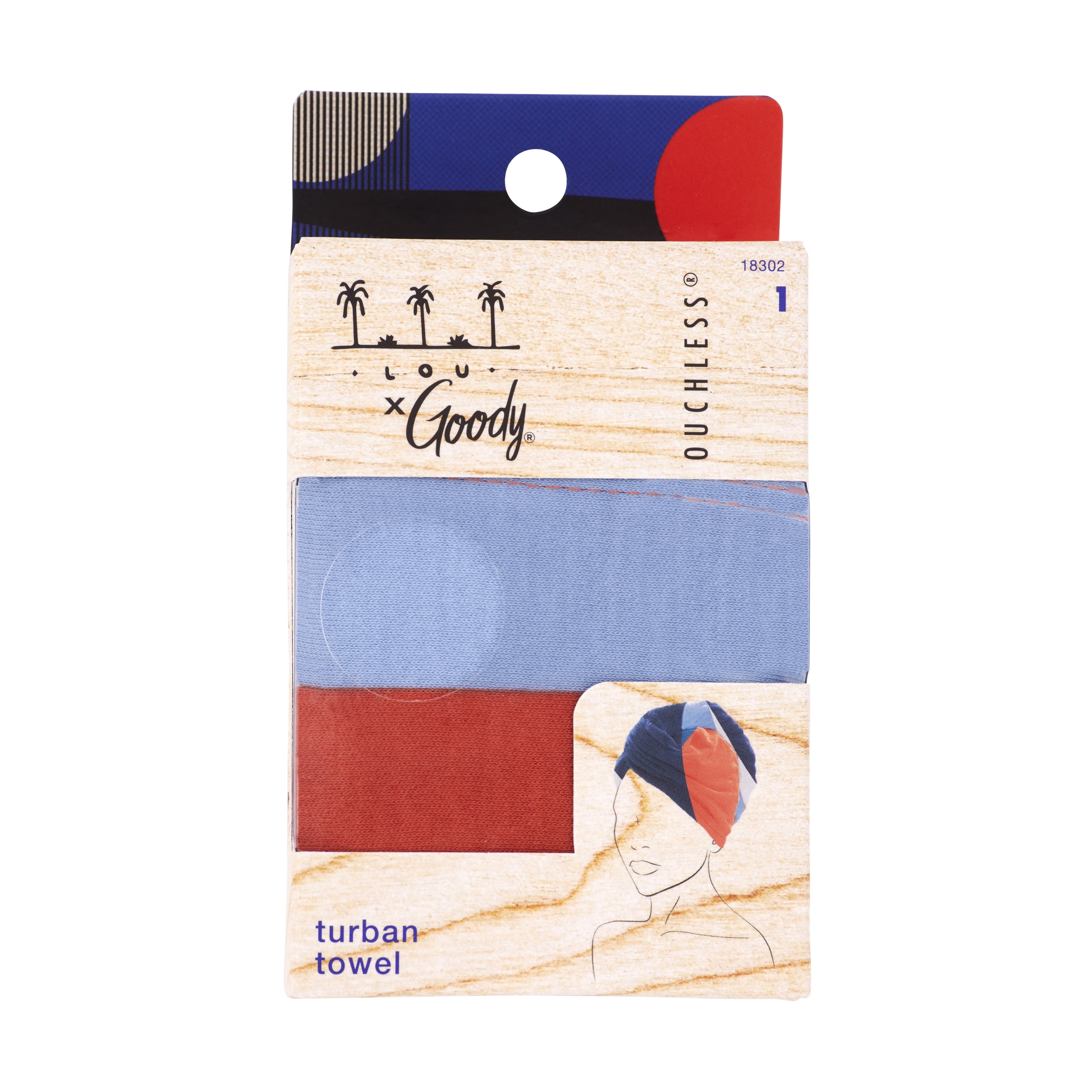 Goody Tru X Hola Lou Collab Ouchless Quick-Dry Turban Towel, 1 CT