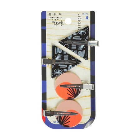 Goody Tru X Hola Lou Collab Slideproof?? Grip Creaseless Clips 4 Ct