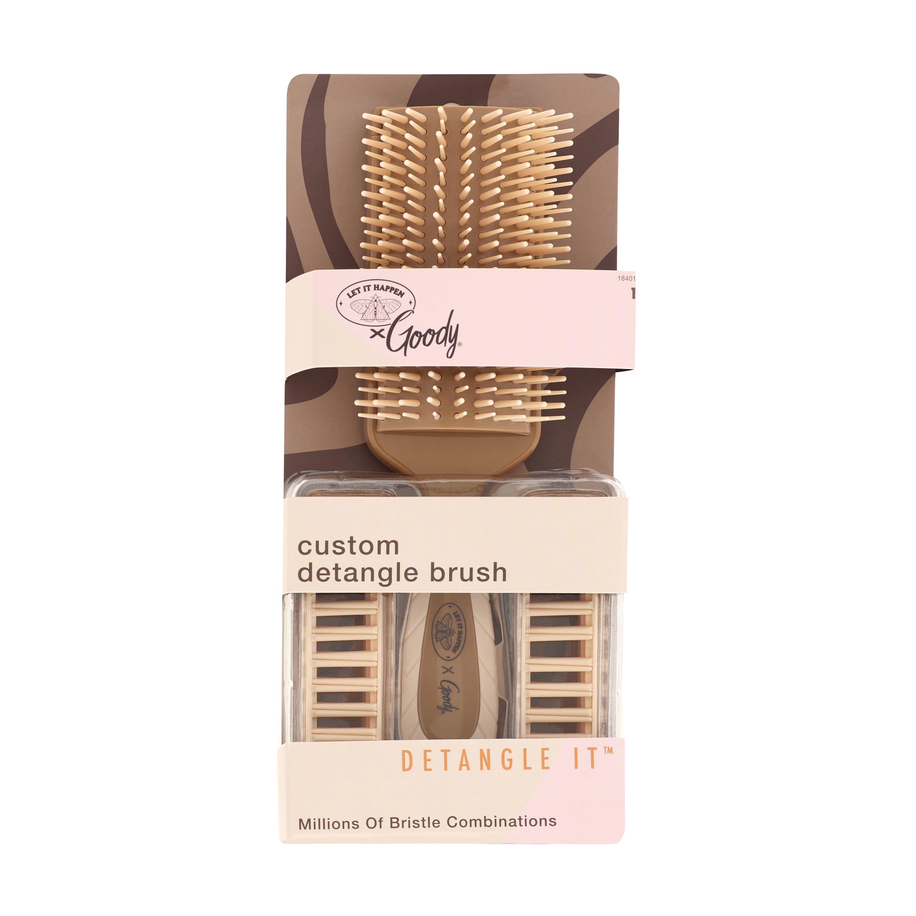 Goody Tru X Let It Happen Collab Custom Detangling Brush for Ouchless Detangling Tan, 1 CT