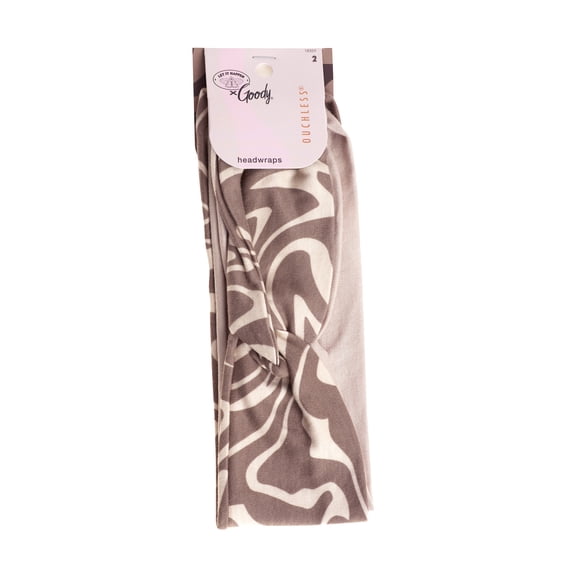 Goody Tru X Let It Happen Collab Ouchless Twist Headwrap Tan, 2 CT