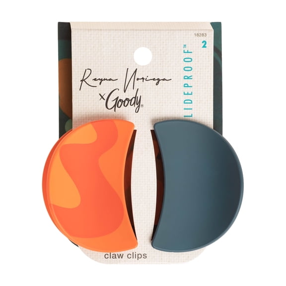 Goody Tru X Reyna Noriega Collab Medium Slideproof Claw Clip, 2 CT