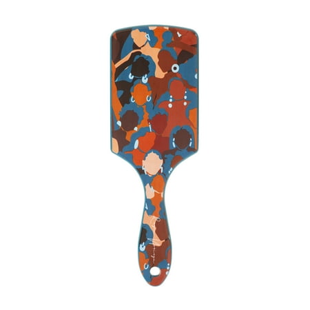 Goody Tru X Reyna Noriega Collab Ouchless® Detangling Printed Paddle Brush Blue, 1 CT