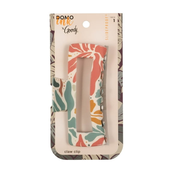 Goody Tru x DomoINK Frame SlideProof Claw Clip for Thick Hair, Trendy XL Hair Clip, 1 Ct