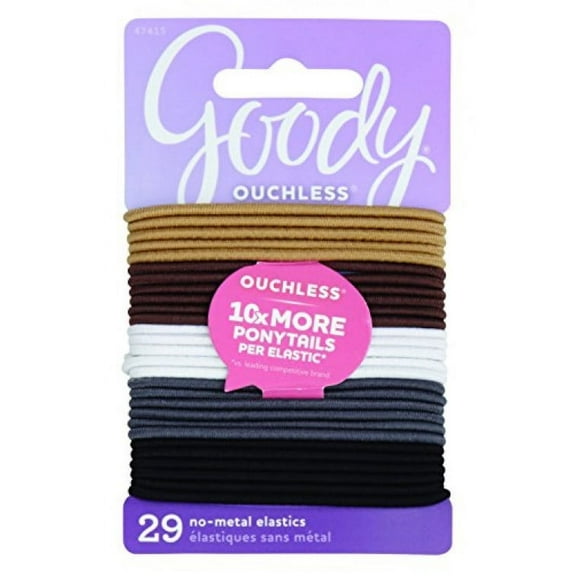Goody Women's Ouchless 2 mm Elastics, Neutral, 29 Count