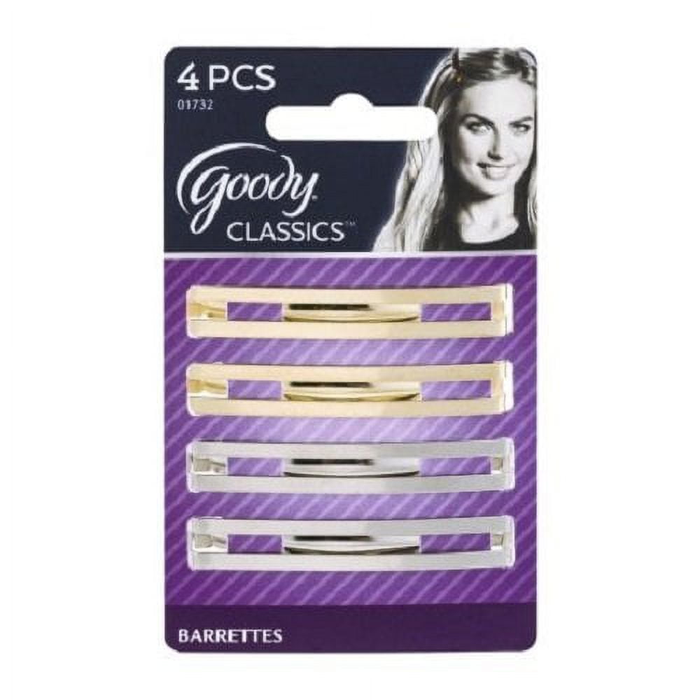 Goody Womens Classic Metal Double Bar Barrette 4CT #01732