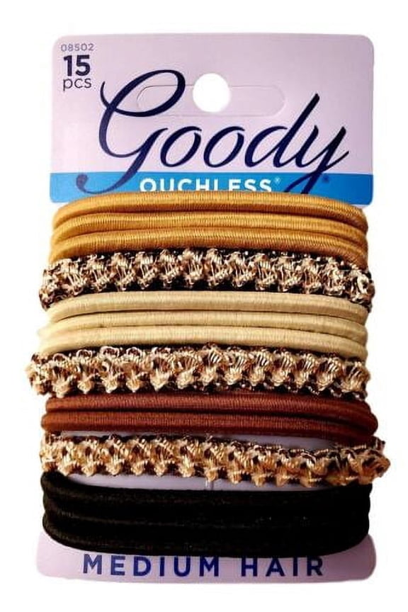 Womens Ouchless Elastic, Primal Neutrals, 15 Count