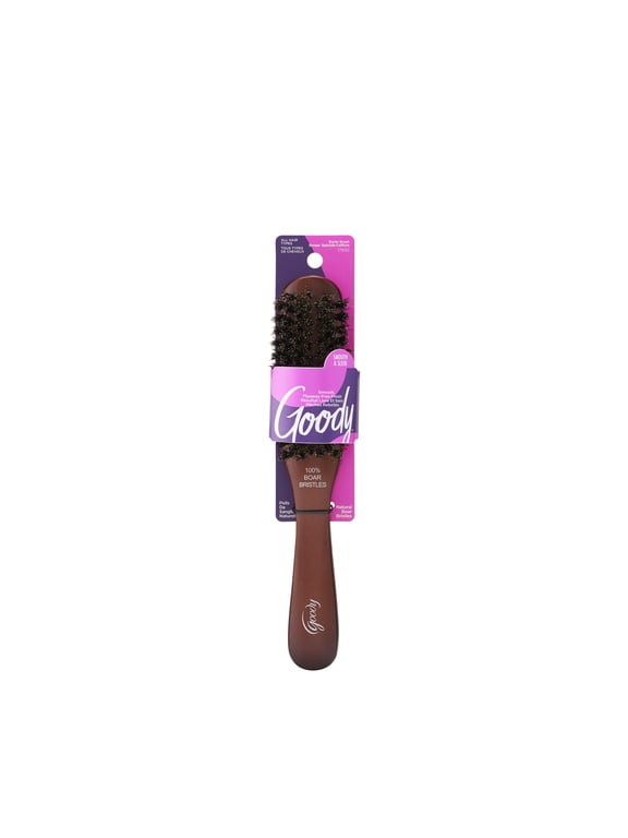 Wood Boar Brush for Sleek Styles with Natural Bristles