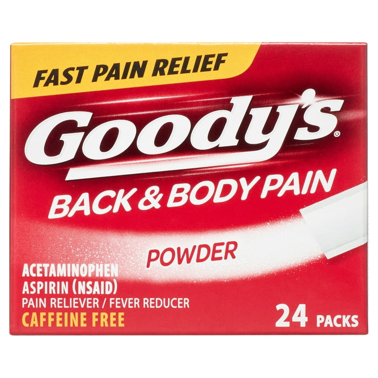 Goody's Back and Body Pain Relief Powder, 24 Powder Sticks