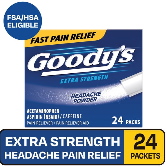 Goody's Extra Strength Headache Powder, 24 Powder Sticks