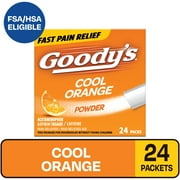 Goodys Extra Strength Headache Powder, Cool Orange Flavor, 24 Powder Sticks