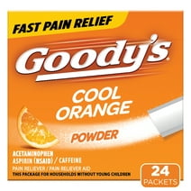 Goody's Extra Strength Headache Powder, Cool Orange Flavor, 24 Powder Sticks