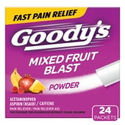 Goody's Extra Strength Headache Powder, Mixed Fruit Blast Flavor, 24 Powder Sticks