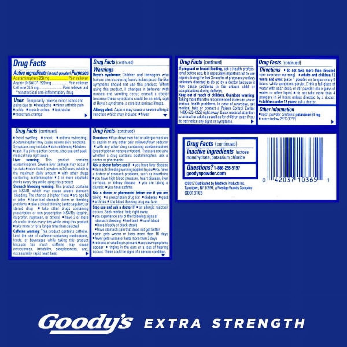 Goody's Extra Strength Headache Powders 24 ea (Pack of 2)