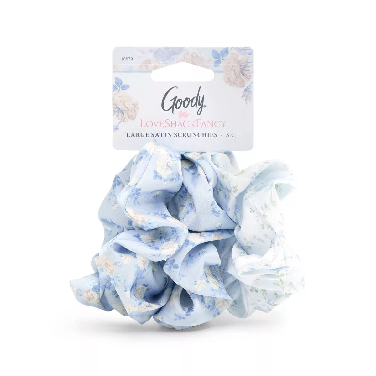 Goody x LoveShackFancy Large Satin Scrunchies - Everblooming
