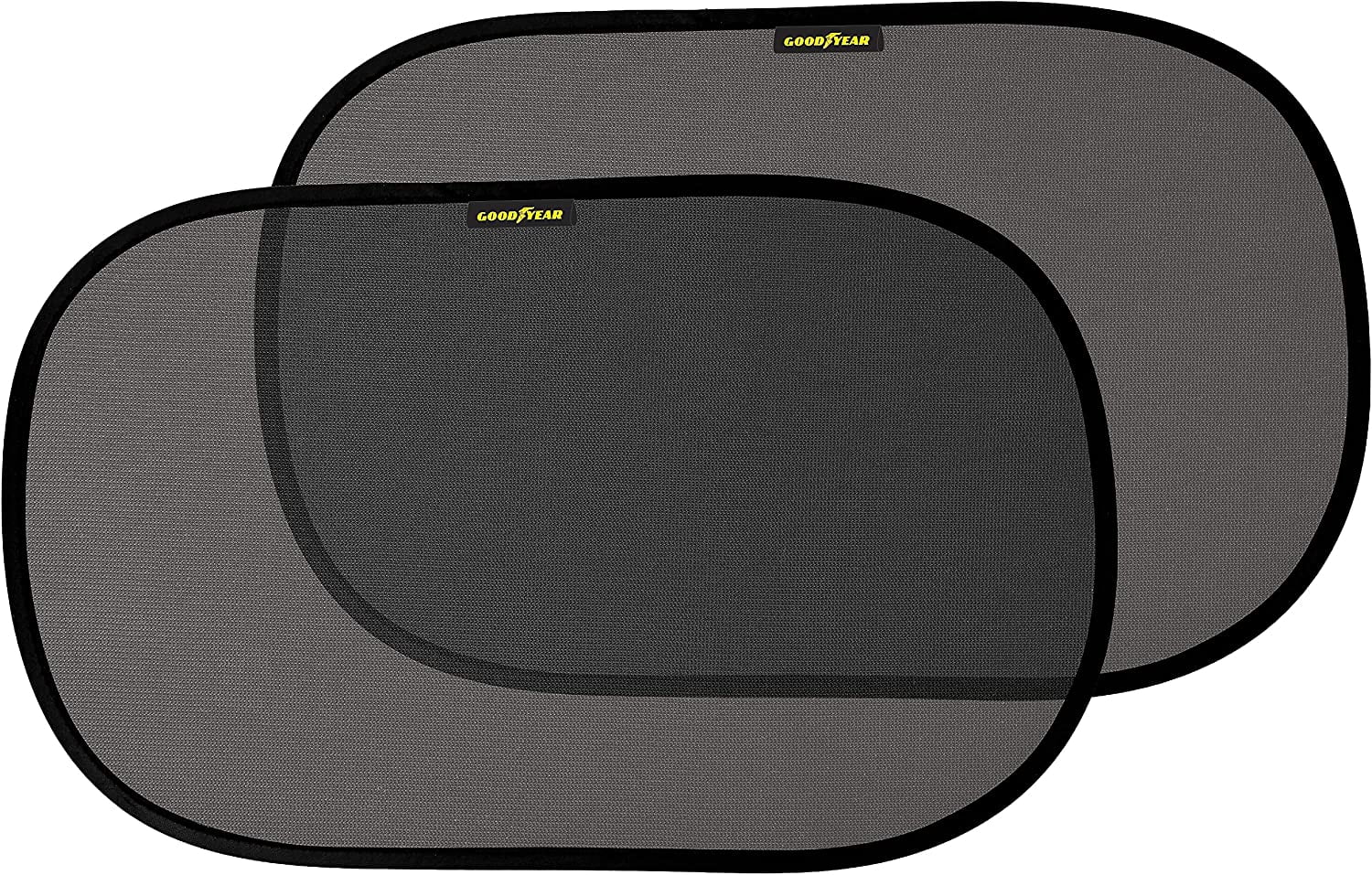 Goodyear 2 Pack Self Sticking Car Window Shades with Duel Layered Design for Maximum Sun Protection and Visibility