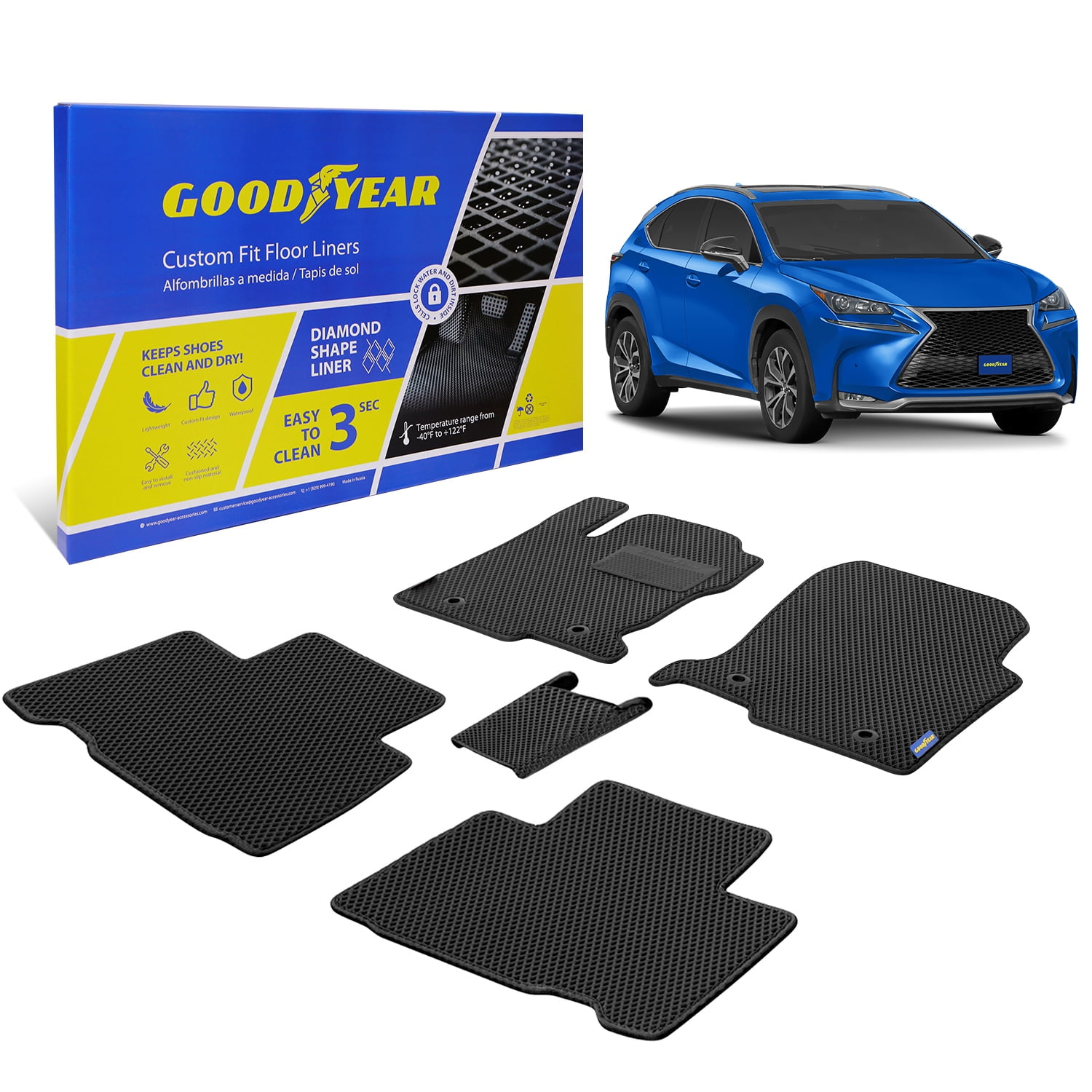 Auto Achterbak Mat, voor Lexus NX 300h 2014-2021 Lederen