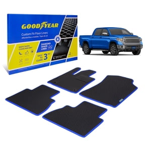 Goodyear All-Weather Car Floor MatsCustom Fit for Toyota Tundra 14-21 CrewMax, 4 Pc.Set,Heavy-Duty Diamond Floor Liners for Cars,SUVs,TrucksUltimate Interior Car Accessories for Men&Women- GY007087
