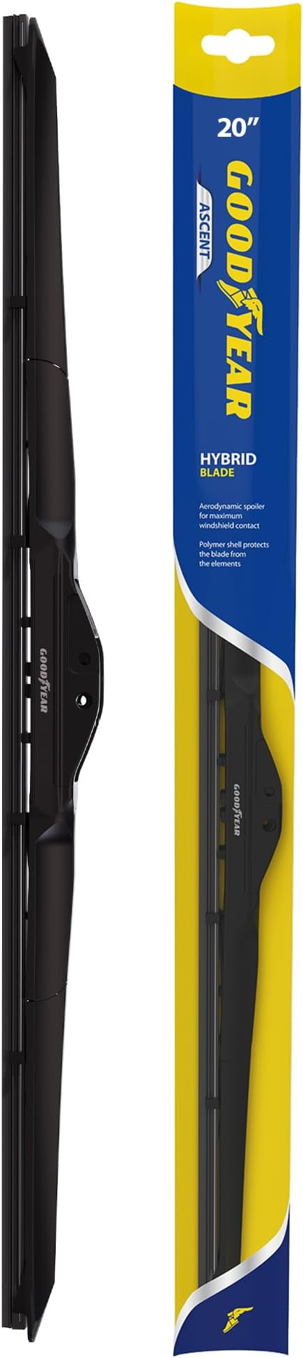 Goodyear Ascent 20" Hybrid Windshield Wiper Blade, Replacement Hybrid Windshield Wiper Blade with Universal Adaptor, Pack of 1