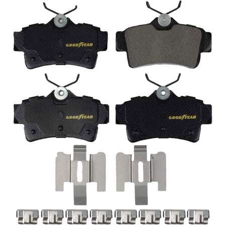Goodyear Brakes GYD627 Premium Ceramic Automotive Rear Disc Brake Pads Set