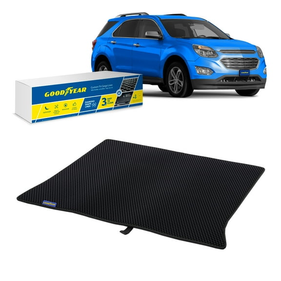 Goodyear Custom Fit Cargo Mat Liner for Chevrolet (Chevy) Equinox 2010-2017 - Heavy Duty Trunk LinerDiamond ShapeLuggage with WaterproofLiquid Trapping Technology - Anti-Slip Cargo Liner - GY004672
