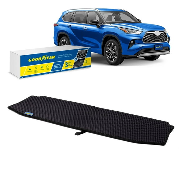 Goodyear Custom Fit Cargo Mat Liner for Toyota Highlander 2020-2021 - Heavy Duty Trunk LinerDiamond ShapeLuggage with Waterproof Liquid  Dirt Trapping Technology - Anti-Slip Cargo Liner - GY004658