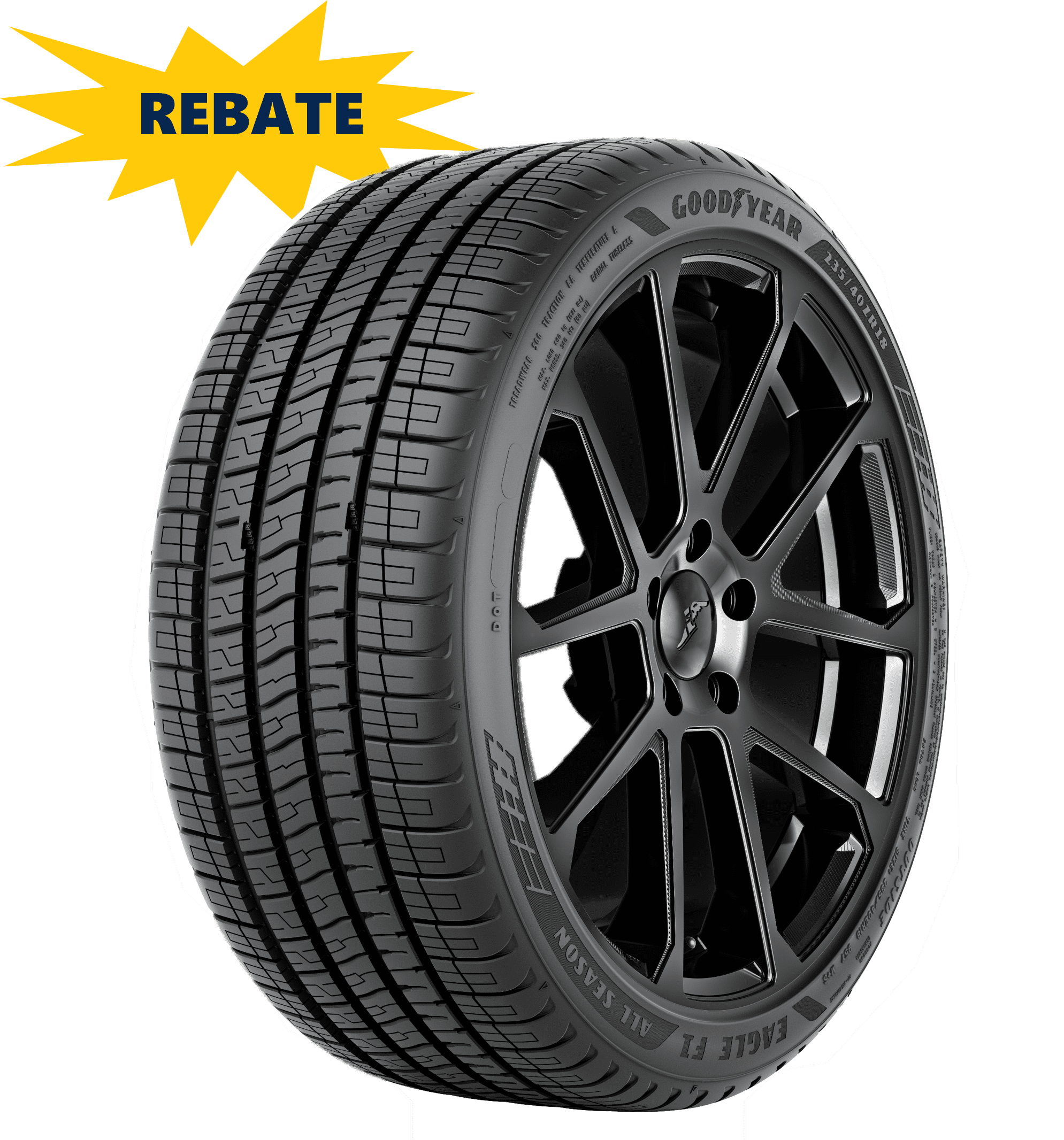 Goodyear, Eagle F1 All Season UHP Passenger Tire, 235/40ZR18 95Y