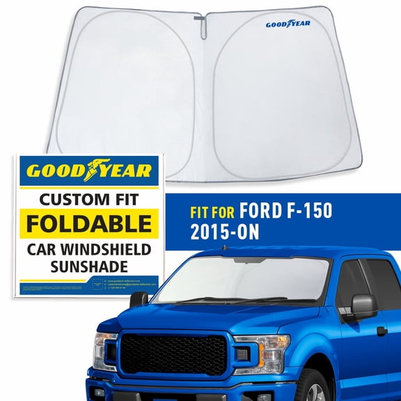 Goodyear Foldable GY008255 Automotive Window Shades, Transparent,13.54 x 0.98"