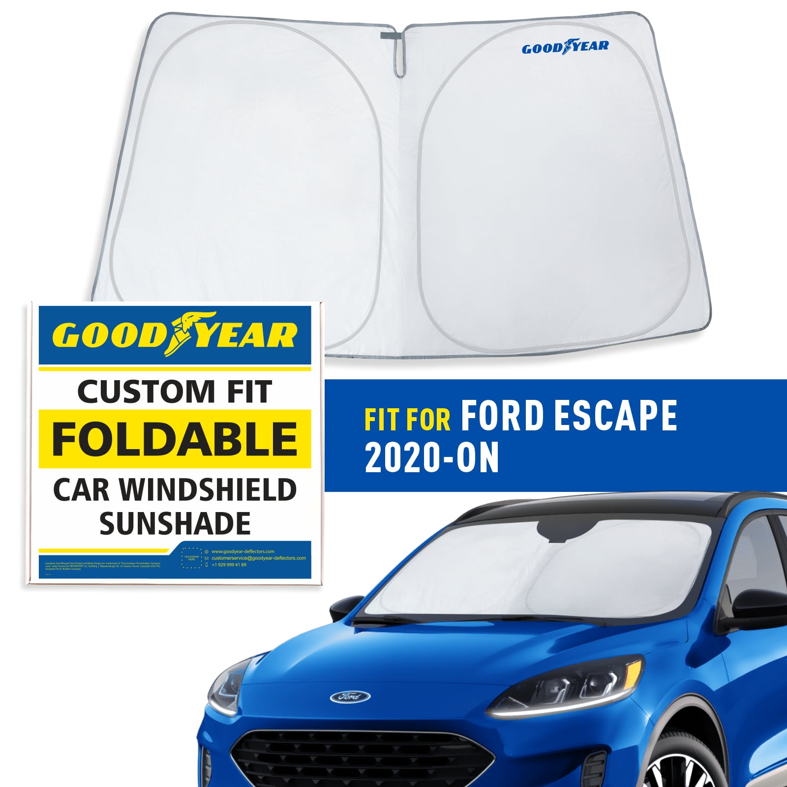 Goodyear Foldable Windshield Sun Shade for Ford Escape 20202023