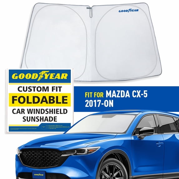 Goodyear Foldable Windshield SunShade for Mazda CX-5 2017-2025, SUV car accessories, Sunshade Cover, Sun Shade Car Windshield, Window Sun Blocker - GY008353