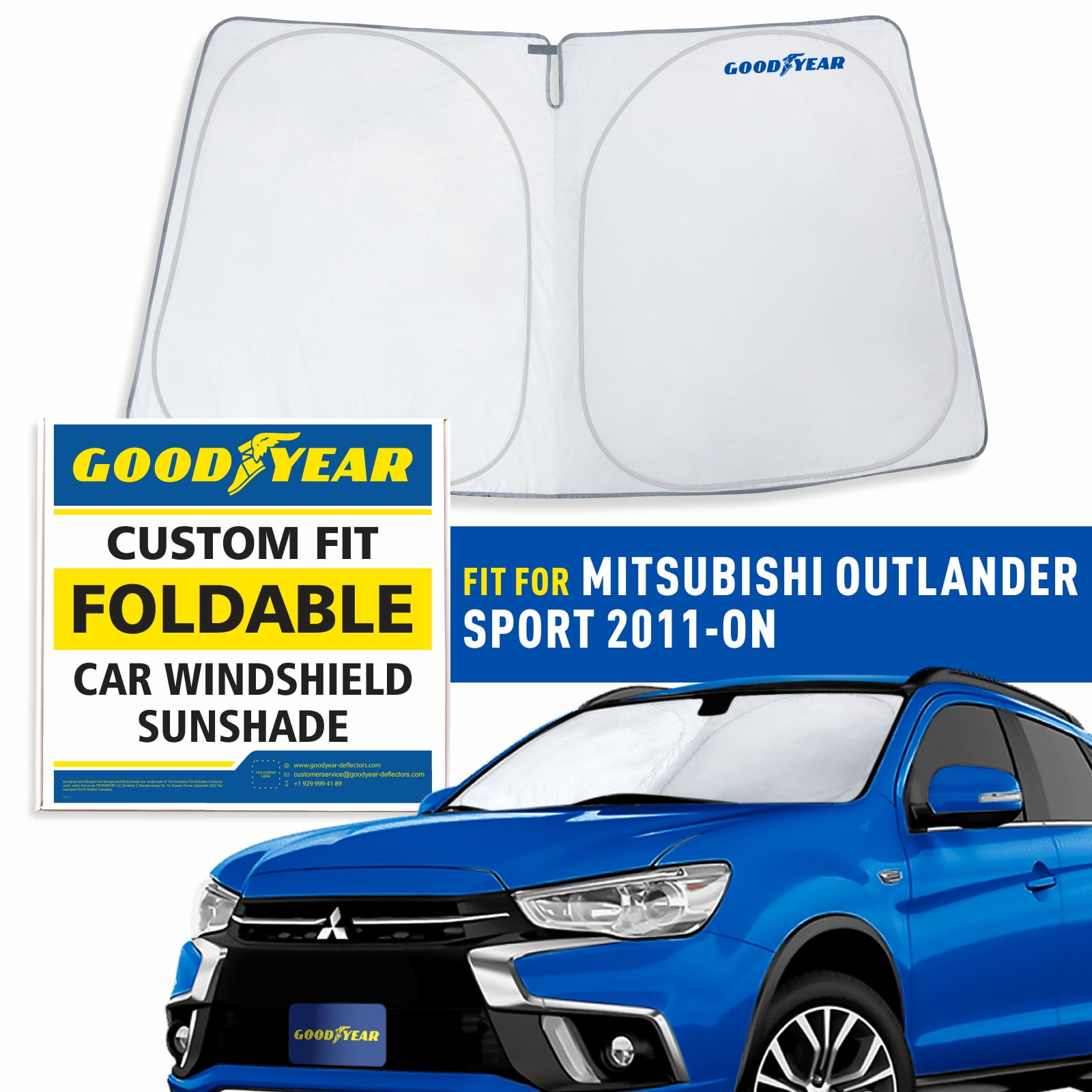 Goodyear Foldable Windshield Sun Shade for Mitsubishi Outlander Sport